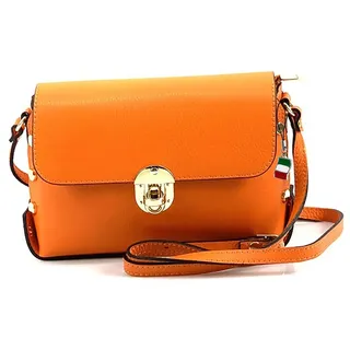 Florence Umhängetasche Damen Tasche Schultertasche Echtleder orange D2OTF808O - Orange