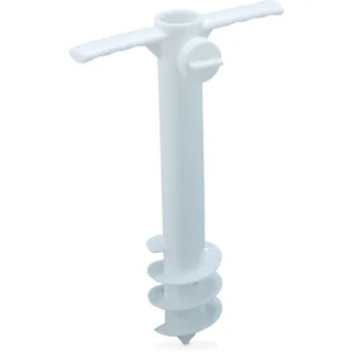 relaxdays Bodenhülse für Sonnenschirm weiß - Weiß