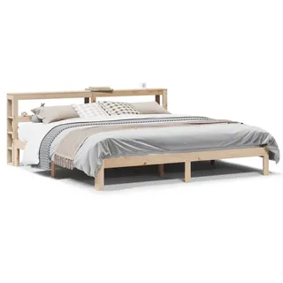 vidaXL Bettgestell mit Kopfteil ohne Matratze 200x200 cm - Braun