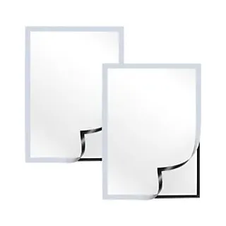 Viking A3 Inforahmen Selbstklebend Silber Kunststoff 1292066 32,5 (B) x 0,4 (T) x 44,8 (H) cm 2 Stück