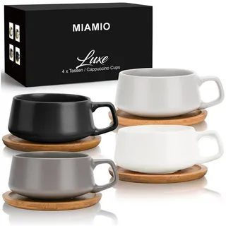 MiaMio Kaffeetasse 0,32 l Weiß 4 St.