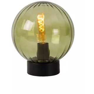 Tischlampe Nachttisch blendarm Glas Kugel Grün 29 cm E27 Schlafzimmer Leuchte