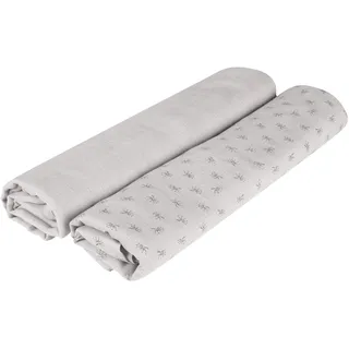 roba 2er Set Mulltücher Lil Planet, Grau