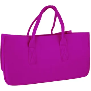 Close Up Filztasche Kaminholztasche Filzkorb Korb Kaminholzkorb Filz Zeitungsständer Zeitungskorb, ca. 50 x 25 x 25 cm (Pink)