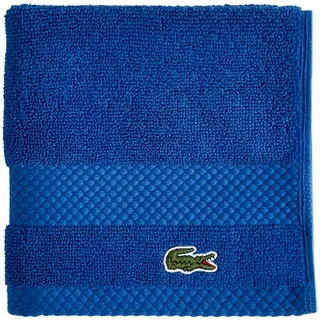 Lacoste Heritage Supima Waschlappen, Baumwolle, 33 x 33 cm, Surf Blue