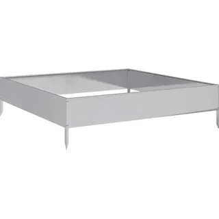 vidaXL Hochbeet 100 x 100 x 26 cm Silber