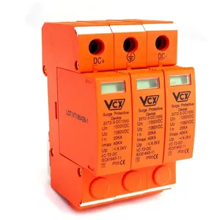 DC Photovoltaik Überspannungsbegrenzer Typ 2 3P 1000V