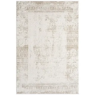 Carpet City Teppich »ANTIK232« rechteckig 10 mm Höhe Kurzflor, 3D-Optik, Klassisch-Modern für Wohnzimmer, Schlafzimmer, beige