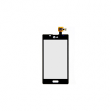 LG P700 Optimus L7 Touchscreen + Displayglas mit Oberschale schwarz