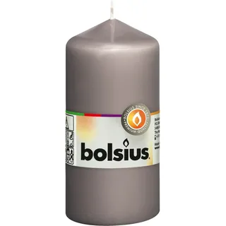 Bolsius Stumpenkerze 120/58 mm Warmes Grau