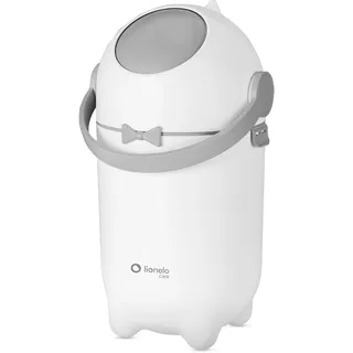 lionelo Purebin – Windeleimer geruchsdicht, für universelle Beutel (ohne Kassette), Einhand-Bedienung, 10 L – hygienischer Windelbehälter für Babyzimmer