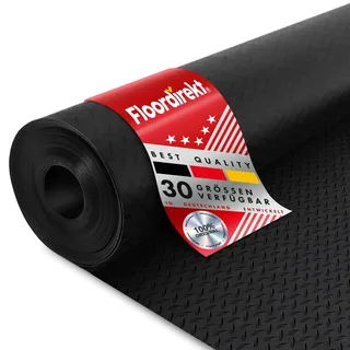 Floordirekt Gummiläufer Bodenmatte Gummimatte Tränenblech Stärke: 3 mm Antirutsch Matte (150 x 800 cm)