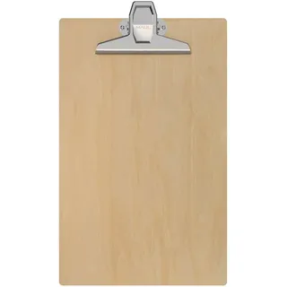 Maul Klemmbrett A4 MAULtilia | Hochwertiges Klemmbrett Holz im A4 Hochformat | Stabiles A4 Klemmbrett zum Aufhängen | Clipboard mit Vintage Klemmer | 36.9 x 22 x 37 cm | Braun