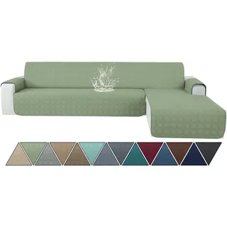 Ystyle Couch Überzug L Form 3 Sitzer wasserdichte, Sofa Cover L Shape Reversibel Universal, Sofabezug Ecksofa L Form Waschbar, Couchbezug L Form Kratzfester Für Katze Hund, Mintgrün