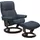 Relaxsessel Mayfair Mikrofaser 79 x 101 x 73 cm Blau mit Hocker