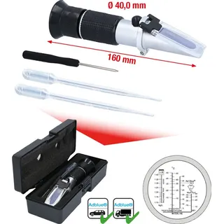 KS Tools Refraktometer - optisches Prüfgerät für Batterieflüssigkeit, Frostschutzmittel und AdBlue®-Zusätze