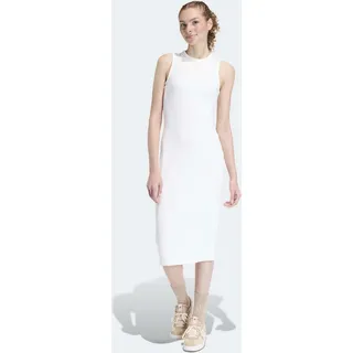 Shirtkleid ADIDAS SPORTSWEAR "W ALL SZN RB DR", Damen, Gr. XS, N-Gr, weiß (sanftes weiß), Obermaterial: 48% Baumwolle, 43% Polyamid, 9% Elasthan, Kleider Shirtkleid, für Erwachsene geeignet, ohne Verschluss, aus Baumwolle