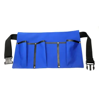 QLEEN Lewi Schürze, Aus Segeltuch, mit 3 großen Taschen, blau