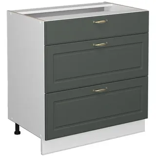 Vicco Schubladenschrank Fame-Line 80 x 51,5 x 81,5 cm Grün-Gold