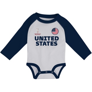 FIFA Unisex Baby Official World Cup 2022 Long Sleeve Grow & Pants Set, Baby's, USA, 24 Months, Blue