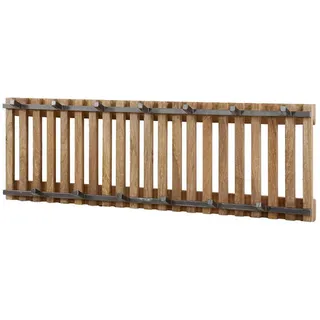 Kawola Garderobe Jacinta Braun Mango , Metall , Mangoholz , Rechteckig , 100x33x10 cm , Garderobe, Garderobenhaken, Hakenleisten