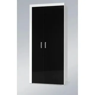 Cama SAMBA 1 BI/CZ, Weiß, Garderobe, 1 Regale, 2 Tür(en), Schwarz, Partikelbord - Weiß, Schwarz
