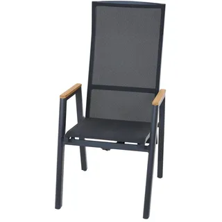 Siena Garden Bologna Gartenstuhl 75,5 x 56,5 x 113,5 cm schwarz