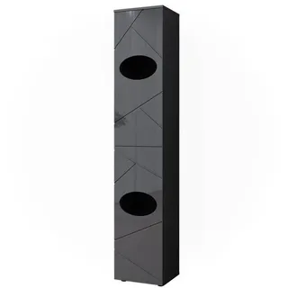 Vicco Wäscheschrank Irma Anthrazit 37.2 x 192 cm, - Dunkelgrau