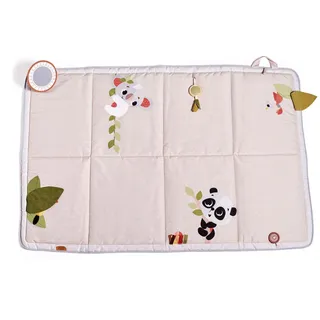 Tiny Love Super Mat, Spielmatte Baby, faltbare Spieldecke (150 x 100 cm), 0+ Monate, 6 Aktivitäten, Krabbeldecke Baby, Spiegel, Holzrassel, Knisterspielzeug, 12 Meilensteinkarten, Boho Chic