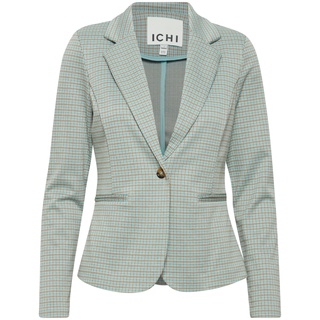 ICHI IHKATE Damen Blazer Kurzblazer Jacke mit Stretch und Reverskragen, Größe:XL, Farbe:Ether (144506)