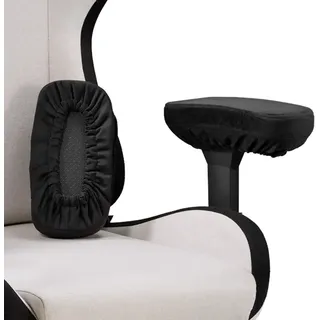 DUTZO Armlehnenkissen-Set für Gaming-Stühle - Schwarz - Memory-Schaum