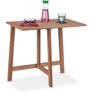 Relaxdays Klapptisch 80 x 50 x 73 cm Dunkelbraun