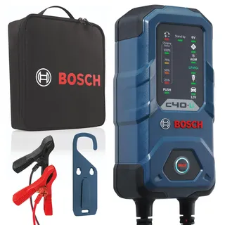 Bosch C40-Li Ladegerät 12V 5 Ampere, mit Erhaltungsladungs-Funktion - Autobatterie-Ladegerät für 6 V / 12 V Blei-Säure-, EFB-, Gel-, SLI- Batterien sowie 12 V Lithium- (LiFePO4) Batterien