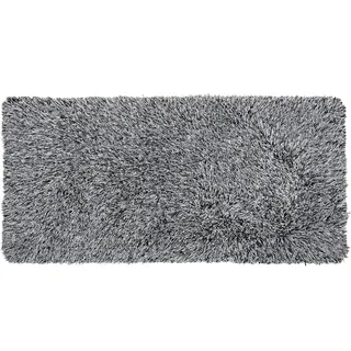 Beliani Cide Shaggyteppich 80 x 150 cm Schwarz/Weiß