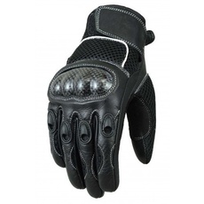 Bikers Gear Australia Leichte Sommer-Handschuhe, belüftet, Carbon, Schwarz, Größe L