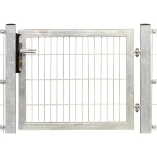 Floraworld Einzeltor Premium Feuerverzinkt Füllung Doppelstab 200x50 mm Torhöhe 140 cm