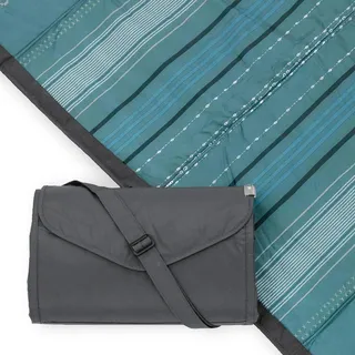 Little Unicorn - Premium waschbare Picknickdecke - Wasserabweisende Spieldecke mit isolierter, wasserdichter Unterseite, Stranddecke - 152 x 152 cm - Verschiedene Groessen (Shoreline Stripe)