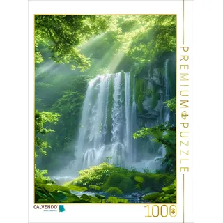 Calvendo Puzzle Ein Motiv aus dem Kalender Titanen der Natur - Majestätische Wasserfälle im Anime - Stil | 1000 Teile Lege-Größe 64x48cm Foto-Puzzle für glückliche Stunden