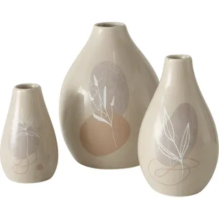 Boltze Home Vase Stona Steingut Set a 3 H8 11 12cm