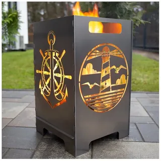 tuning-art Feuerkorb Feuertonne Feuerschale Groß Stecksystem Leichte Reinigung 45L