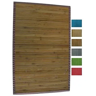 MSV 140529 Badematte Badvorleger Bambus 60x90 Dunkelbraun
