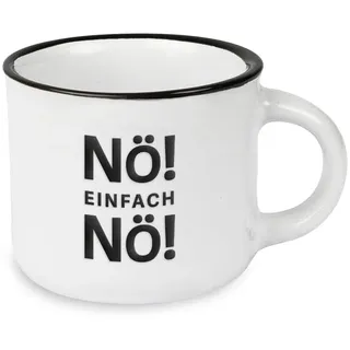 Espressotasse vintage| Mini Keramik Becher zum verschenken | 95 ml | Nö!, Grau