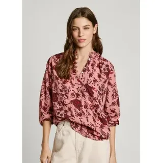Pepe Jeans für Damen. PL304999 Bella Bluse rosa (S), Lässig, Viskose, Langarm