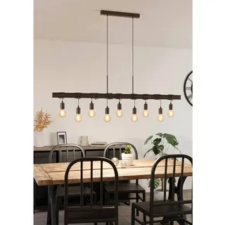 EGLO TOWNSHEND 8-flg. 14 cm rund antik-braun / schwarz