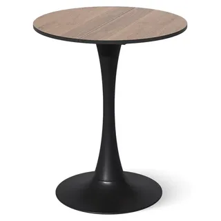 Esstisch Vicco Carl Nussbaum/Schwarz 60 x 60 cm, Model 61399 - Braun, Schwarz