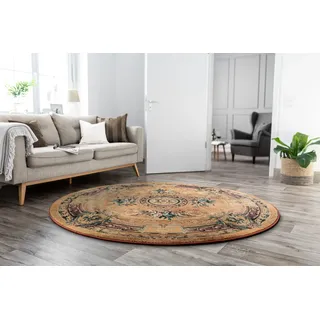 THEKO Gabiro 856 Kurzflorteppich Ø 300 cm Roségold
