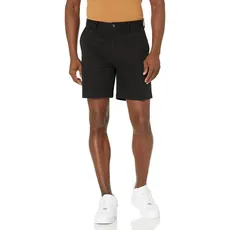 Amazon Essentials Herren Shorts, Klassischer Schnitt, 18 cm, Schwarz, 32W