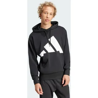 adidas Essentials Big Logo French Terry Hoodie, Black/White, L