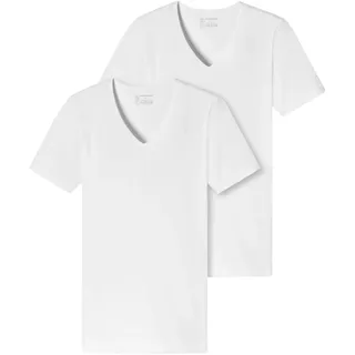 SCHIESSER Herren T-Shirt 2er Pack - 95/5 Organic Cotton T-Shirts (173982)