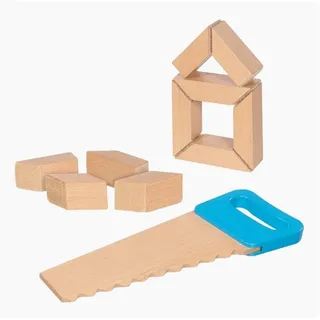 GoKi Holzbausteine mit Klettverbindungen und Säge